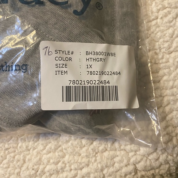 NWT Democracy Pull Over High Collar, Embroidery Front & Sleeve Gray Pink Purple - Picture 7 of 9